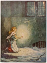 A menina pequena do fósforo