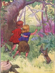 As crianças foram perdidas, de Hansel e Gretel publicadas por Blackie & Son Limited, c.1940