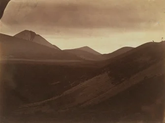 Paisagem escura com colinas, c. 1857.