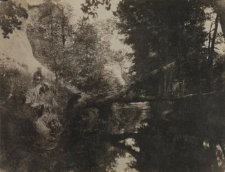 Paisagem com Figura Sentada no Stream Bank, c. 1856.