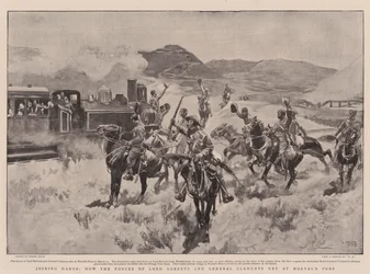 Juntando as Mãos, como as Forças de Lord Roberts e o General Clements se encontraram em Norval&39;s Pont