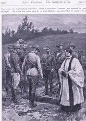 Juramento de vingança, ilustração de After Pretoria: The Guerilla War, 1902