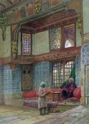 Recesso na sala de recepção na casa do Mufti Sheik El Mahadi, Cairo (wc no papel)