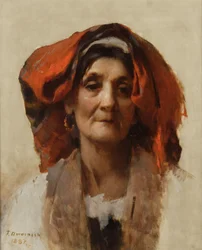 Cabeça de uma mulher italiana, 1887