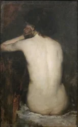 "Nude Back, Study" de Frank Duveneck, Museu de Arte de Cincinnati