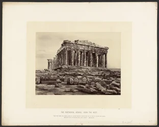 O Partenon, Atenas, visto do oeste