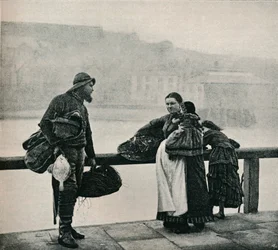 Fisher, pessoas, Whitby, c1890