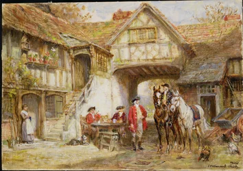 Estalagem de Wayside (esboço a óleo)