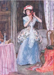 Dolly Varden (Barnaby Rudge) (litografia a cores)