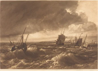 A boca do Tamisa Ilha de Sheppey à distância, 1891.