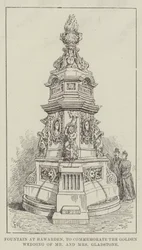 Fonte no Hawarden, para comemorar o casamento de ouro do Sr. e da Sra. Gladstone