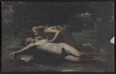 Pyramus and Thisbe, ca. 1875 (óleo sobre madeira)