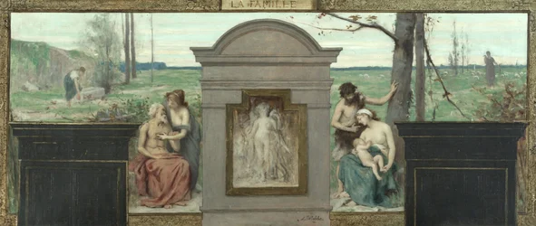 Esboço para a Câmara Municipal do 15º arrondissement: A Família, entre 1883 e 1884 (óleo sobre tela)