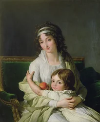 Retrato presume-se ser Madame Jeanne-Justine Boyer-Fonfrede e seu filho, Henri