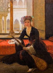 Sultana num interior (óleo sobre tela)