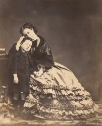 [Imperatriz Eugénie e o Príncipe Imperial], 1862.