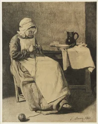 Servo de tricô, 1861