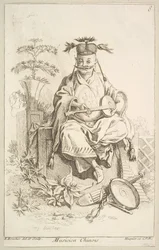 Músico chinês, 1738-45.