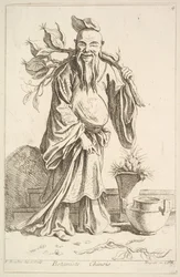 Botânico chinês, 1738-45.