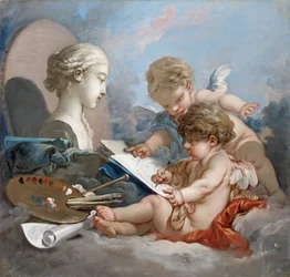 Cupidos. Alegoria da pintura