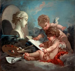 Cupidos, alegoria da pintura, década de 1760.