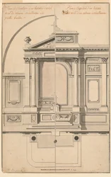 Desenho, Elevação do Biombo do Altar, ca. 1770