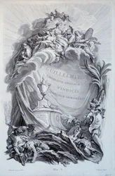 Frontispício para uma série de tábuas sobre o túmulo de Guilherme III, Príncipe de Orange e Rei de Inglaterra (1650-1702). Desenho de François Boucher (1703-1770) Século XVIII. Paris, Museu do Louvre
