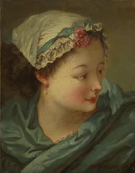 Cabeça de uma jovem, início dos anos 1730.