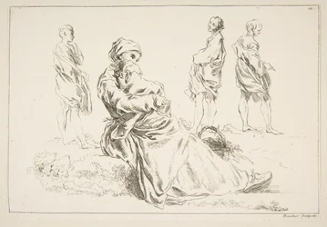 Folha de esboços, 1753.
