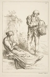 Folha de esboços, 1753.