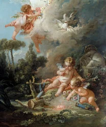 O anjo, pormenor: Alvo do amor, 1758. 2,58 x 1,67 m. Paris