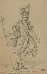 Tithonus. Figurino da ópera Titon et lAurore, de Jean-Joseph de Mondonville, 1763.