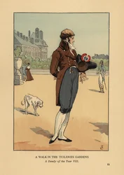 Um passeio nos Jardins das Tuileries. Um dandy do Ano VIII