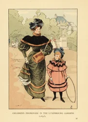 Passeio das crianças nos Jardins do Luxemburgo em 1893
