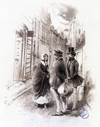 Ilustração do "Perfil de grisette" novo pertencente ao Receuil "Mimi de Pinson" de Alfred de Musset