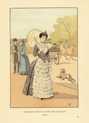 A avenida principal do Parque Monceau