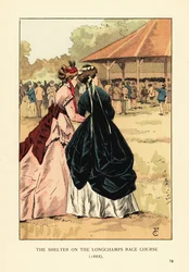 O abrigo no Hipódromo de Longchamps