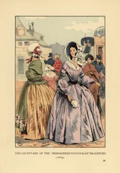 Mulheres à espera de treinadoras de palco em Paris