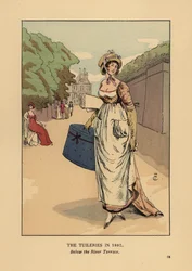 passeando nas Tuileries, abaixo do terraço do rio