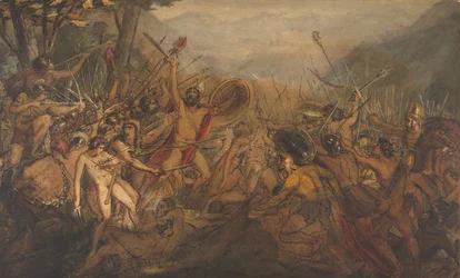Cena de batalha, século XIX.