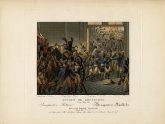 Napoleão retornando da ilha de Elba, 1815