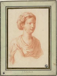 Busto de mulher com turbante