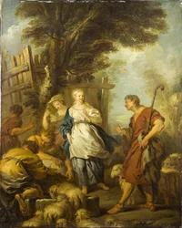 Jacob Encontrando Rachel no Poço, ca 1720.