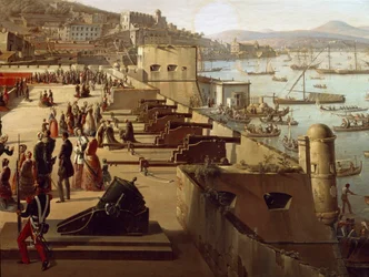 Os canhões na Fortaleza do Detalhe. Nápoles, Museo Nazionale di San Martino