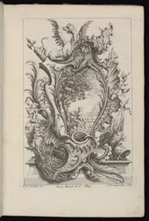 Cartucho com Dragão e Troféu Armorial, Livro de Cartuchos para Diferentes Usos