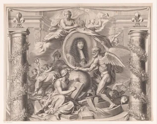 Retrato alegórico de Luís XIV (parte superior)