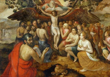 Alegoria trinitária, Deus reunindo o seu povo e ...