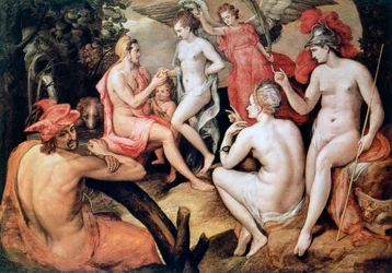 O julgamento de Páris, c. 1550
