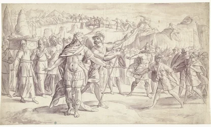 O povo de Israel atravessa o rio
História de Joshua, ? (4?) (título da série)
