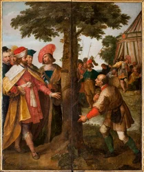 O milagre da árvore cortada. O milagre de São Gummarus, 1627.